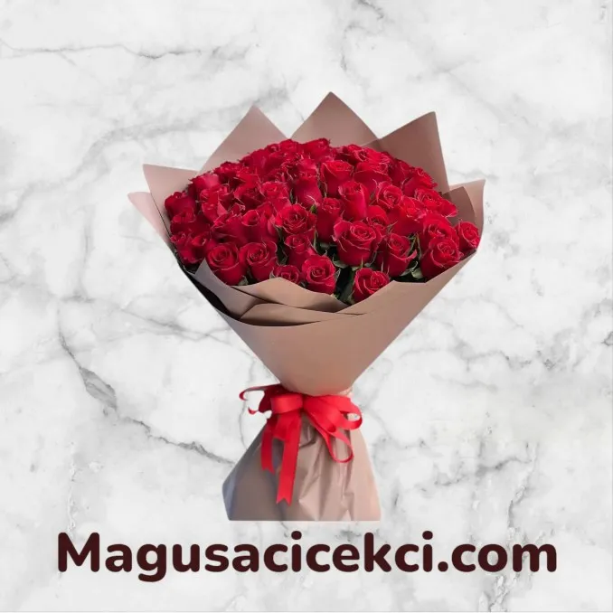 51 Adet Kırmızı Gül Buketi