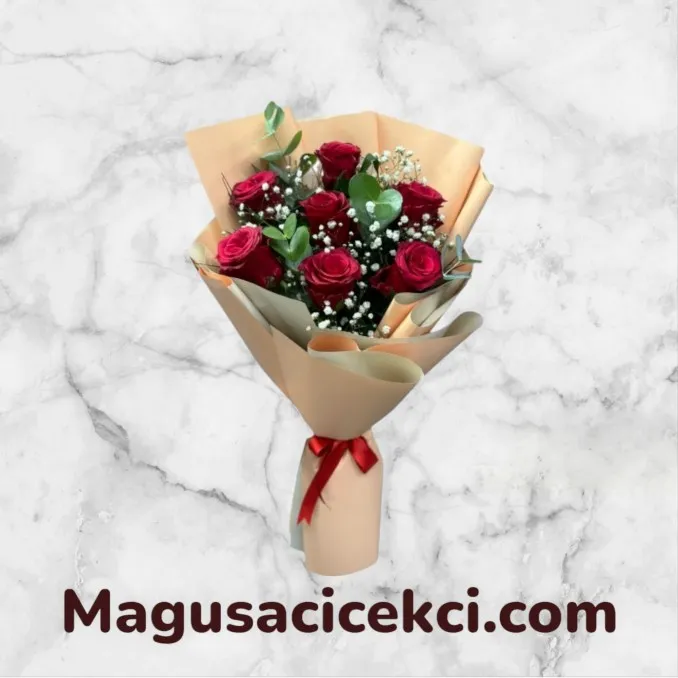 7 Kırmızı Gül Buketi