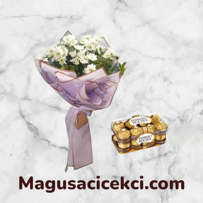 Papatya Buketi ve Çikolata