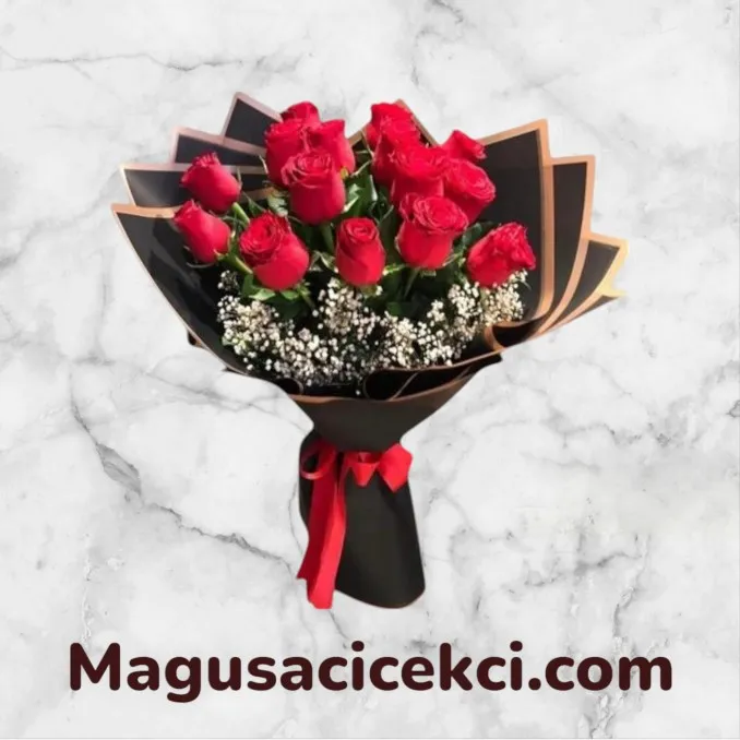 15 Kırmızı Gül Buketi