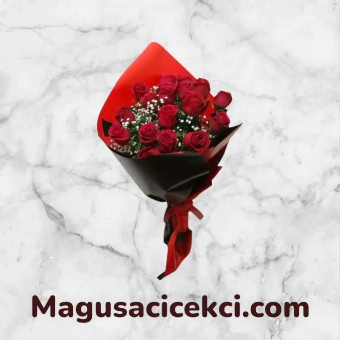 19 Kırmızı Gül Buketi
